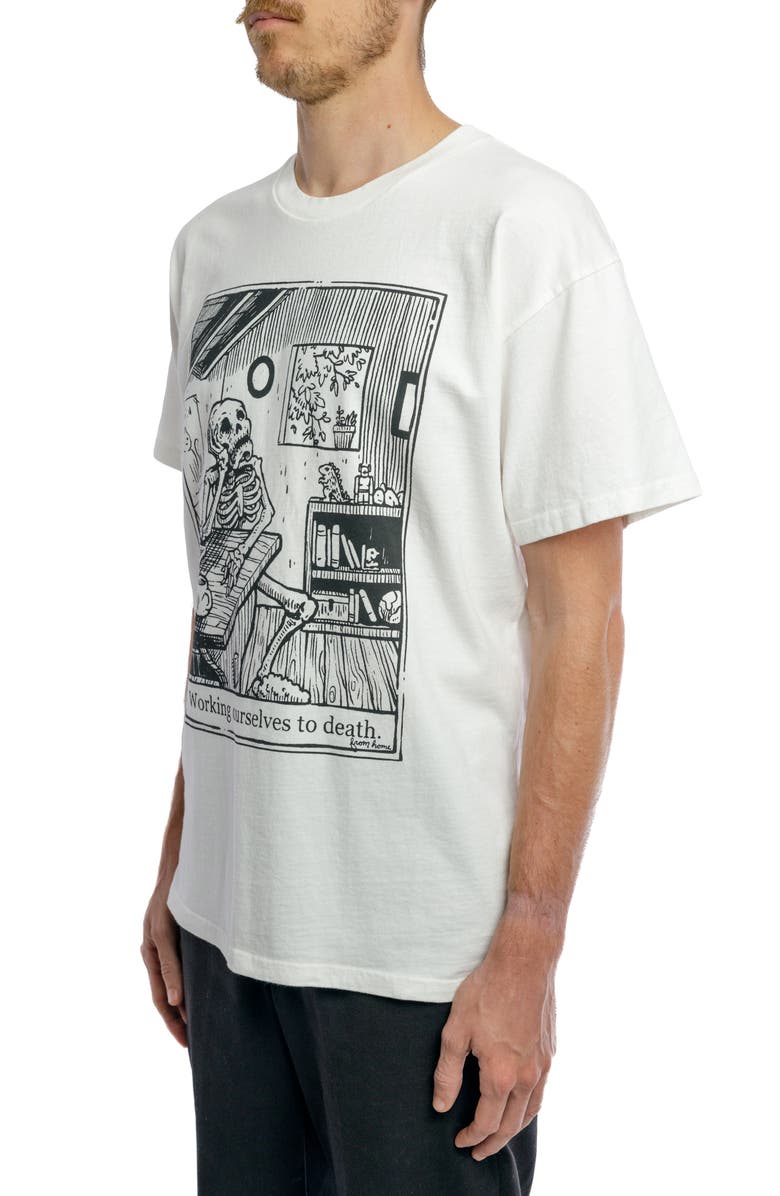 Vardagen Work To Death Home Edition Heavyweight Tee, Alternate, color, Off-White