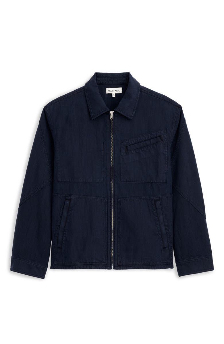 Alex Mill Andre Cotton Blend Twill Jacket, Alternate, color, Dark Navy