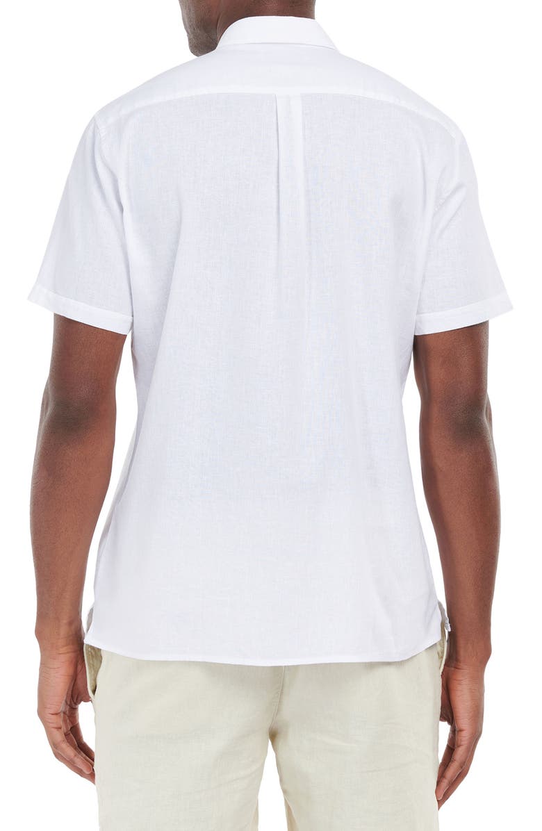 Barbour Nelson Linen & Cotton Button-Up Shirt, Alternate, color, 