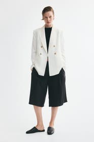 H&M Double-breasted Viscose-blend Blazer
