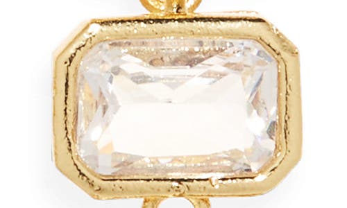 Eye Candy Los Angeles Delphina Crystal Drop Earrings In Gold