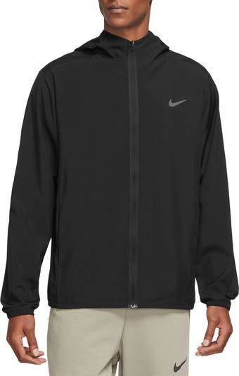 Nike Dri-Fit Mens Full-Zip Hooded Jacket Black outlet White Volt NEW /Sz L/ CK4591-010