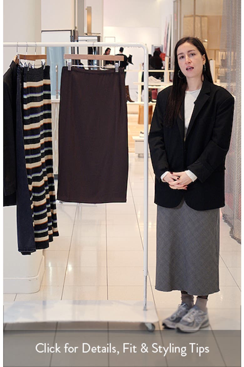 Crepe Midi Pencil Skirt video