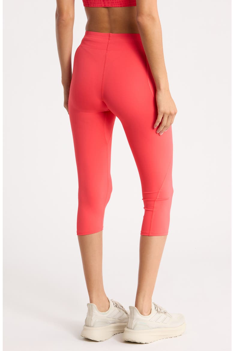 3-Stripes 3/4 Leggings, Alternate, color, SEMI LUCID RED/