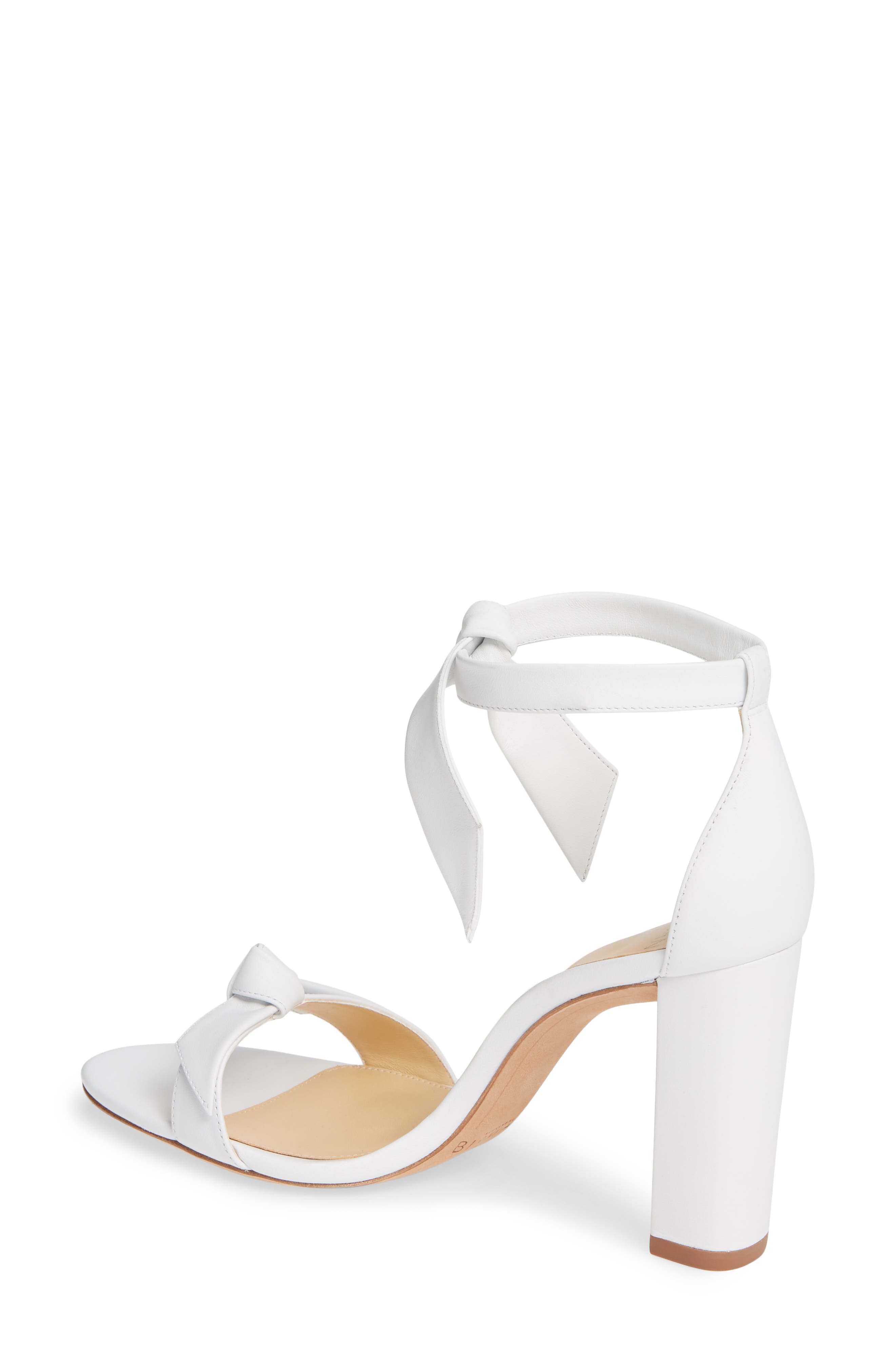 Clarita Knotted Sandal, Alternate, color, WHITE LEATHER