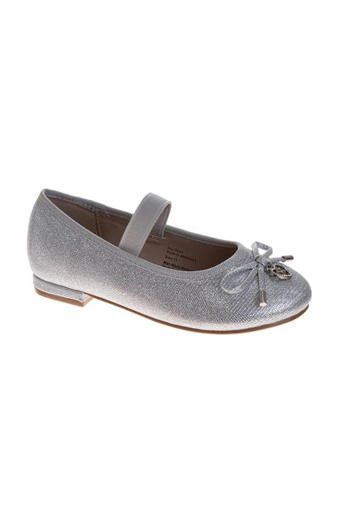 Badgley Mischka Dress Shoes for Girls Elegant Glitter Finish Classic Formal