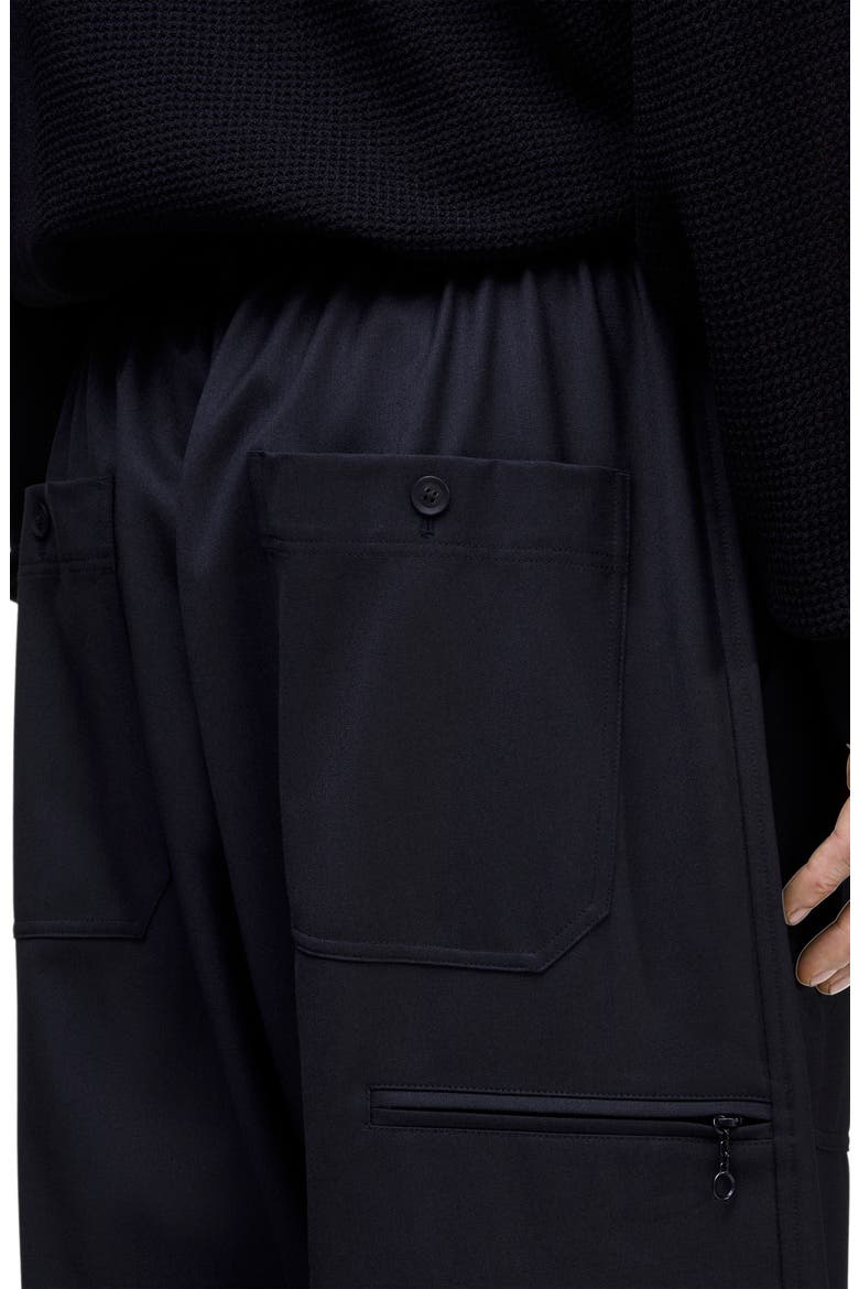 Sport Uniform Oversize Wide Leg Drawstring Pants, Alternate, color, BLACK