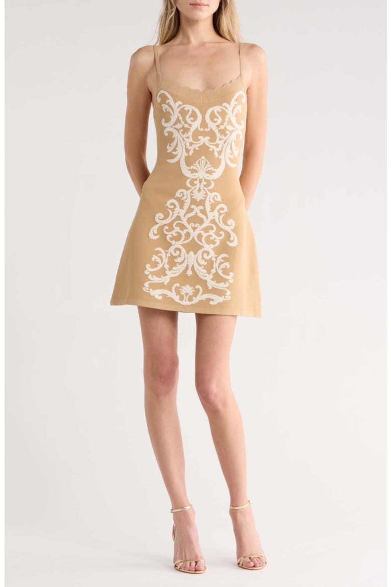 dress jacquard sweater woman Scoop Women's and Womens Plus Fit and Flare Dress, Sizes XS-4X complemented by set Floral Jacquard Sweater Dress