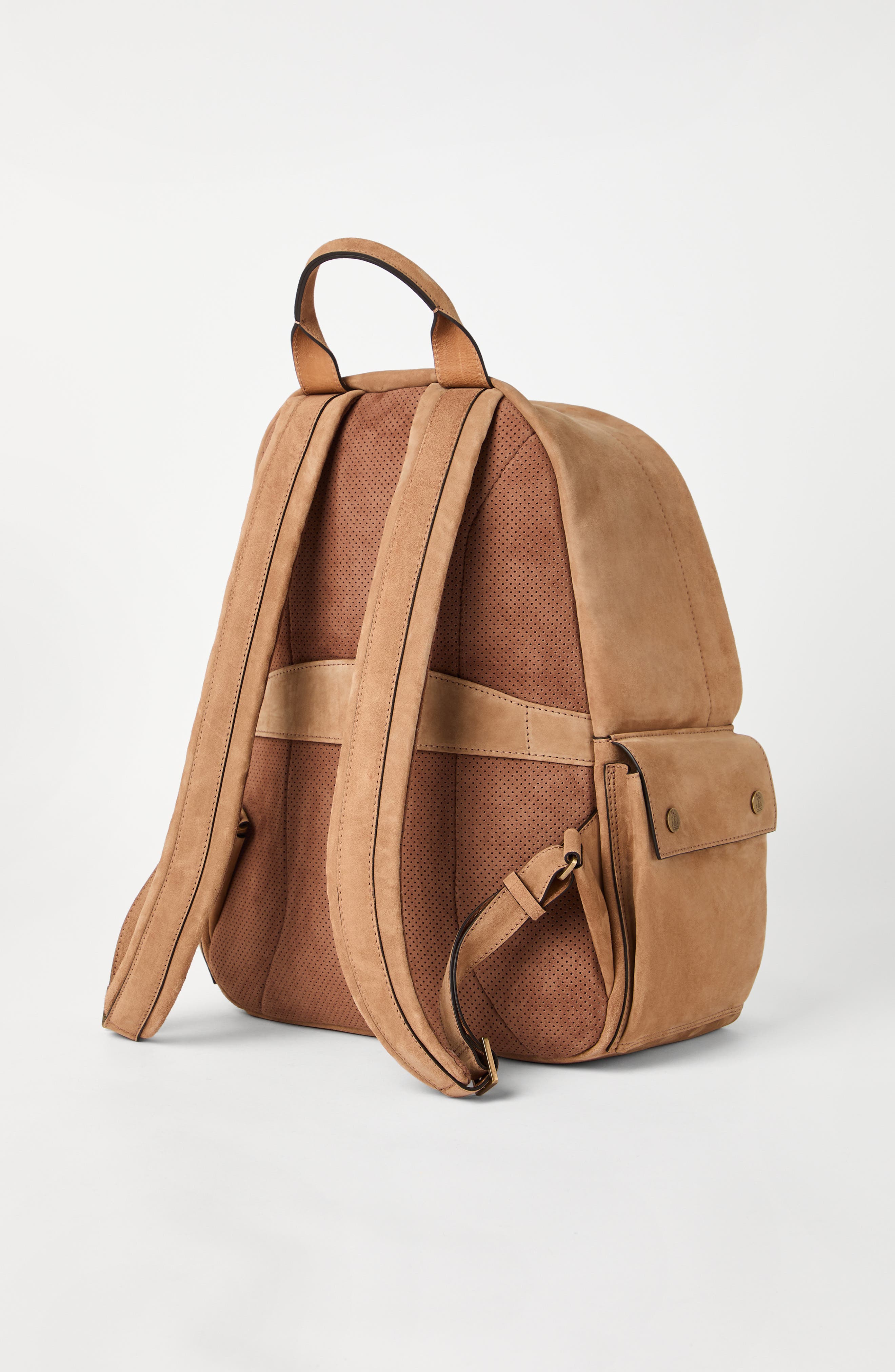 Brunello Cucinelli Reversed calfskin backpack, Alternate, color, 