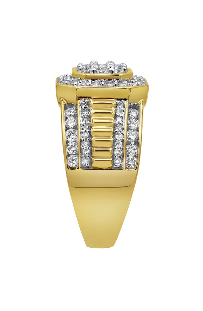 LuvMyJewelry Hexonic 14K Yellow Gold Diamond Men Statement Ring - 1.50ct., Alternate, color, 14K Yellow Gold