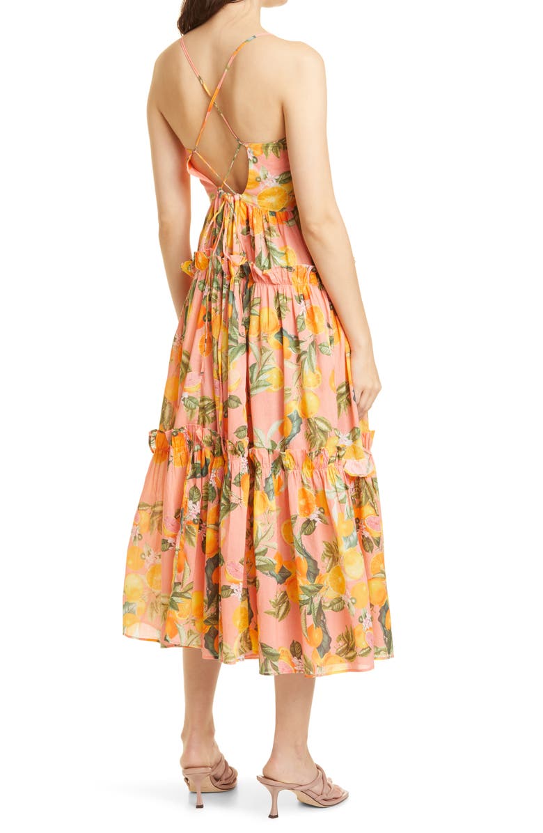 Cara Cara Harbour Island Floral Cotton Voile Sundress, Alternate, color, 