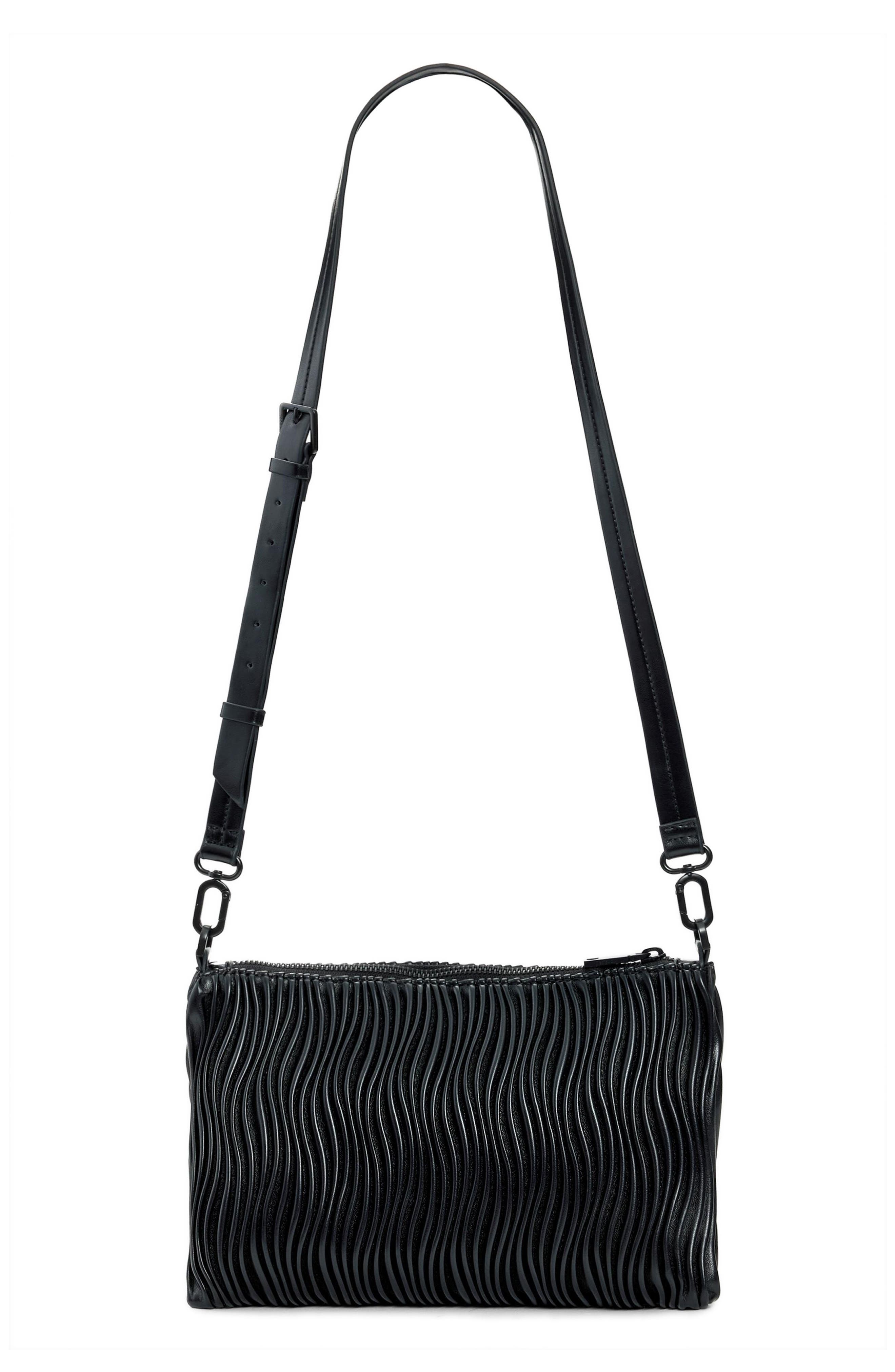 Desigual Faux Leather Crossbody Bag, Alternate, color, Black