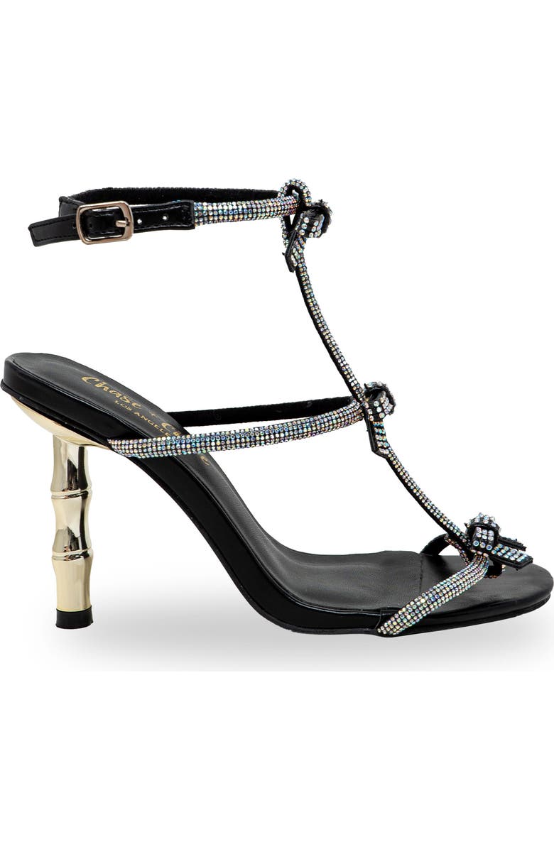 CHASE AND CHLOE Rhinestone Strap Sandal, Alternate, color,