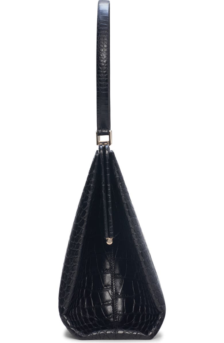 TOM FORD Patrick Croc Embossed Shoulder Bag, Alternate, color, Black