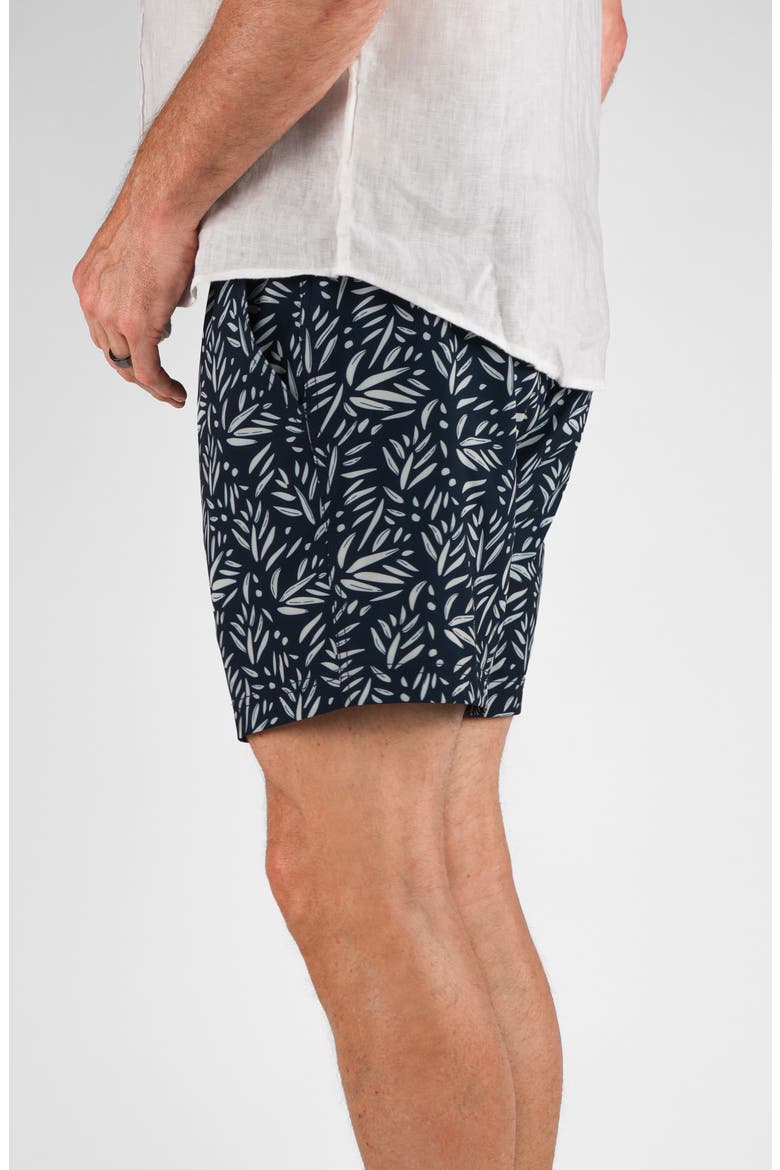 Hybrid 4-Way Stretch Swim Shorts, Alternate, color, PRESSED LEAVES