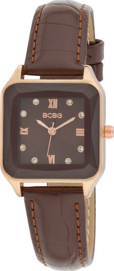 BCBG Prism Faux Leather Strap Watch, 27mm | Nordstromrack display picture 1