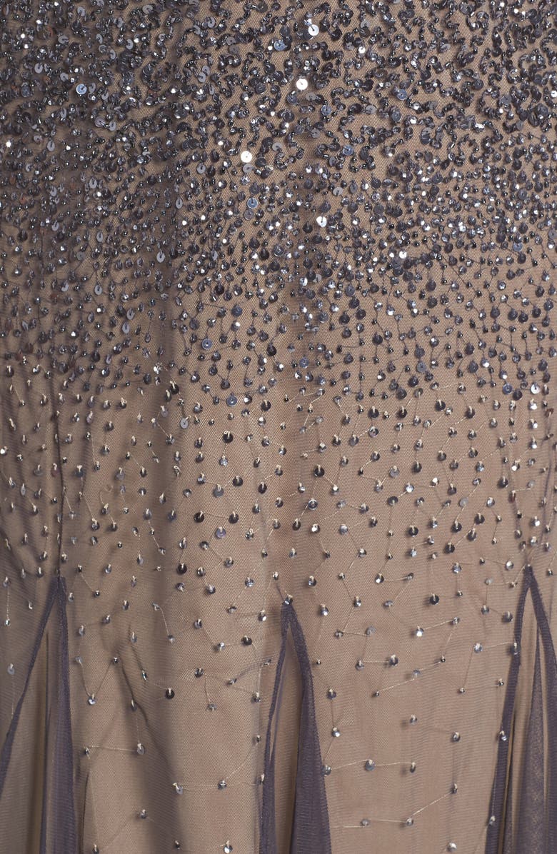 Adrianna Papell Beaded Chiffon Gown, Alternate, color,