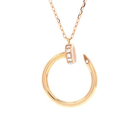 Juste un Clou Pendant Necklace 18K Rose Gold with Diamonds