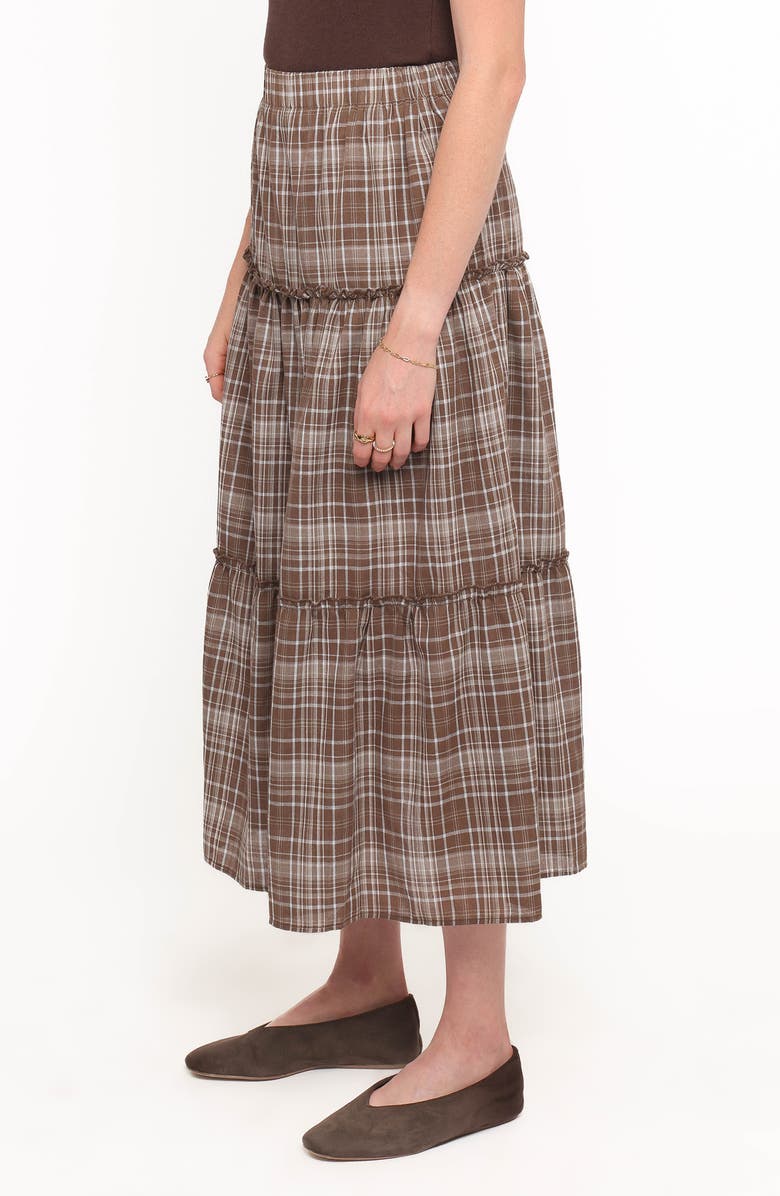 Petal & Pup Campbell Tiered Maxi Dress, Alternate, color, Juno Check