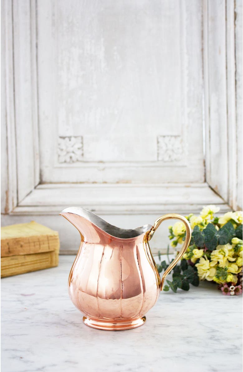 Coppermill Kitchen Vintage Inspired Copper Small Pitcher, Alternate, color, Copper