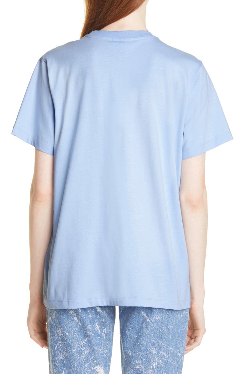 Ganni Flower Smiley Face Organic Cotton Graphic Tee, Alternate, color, 