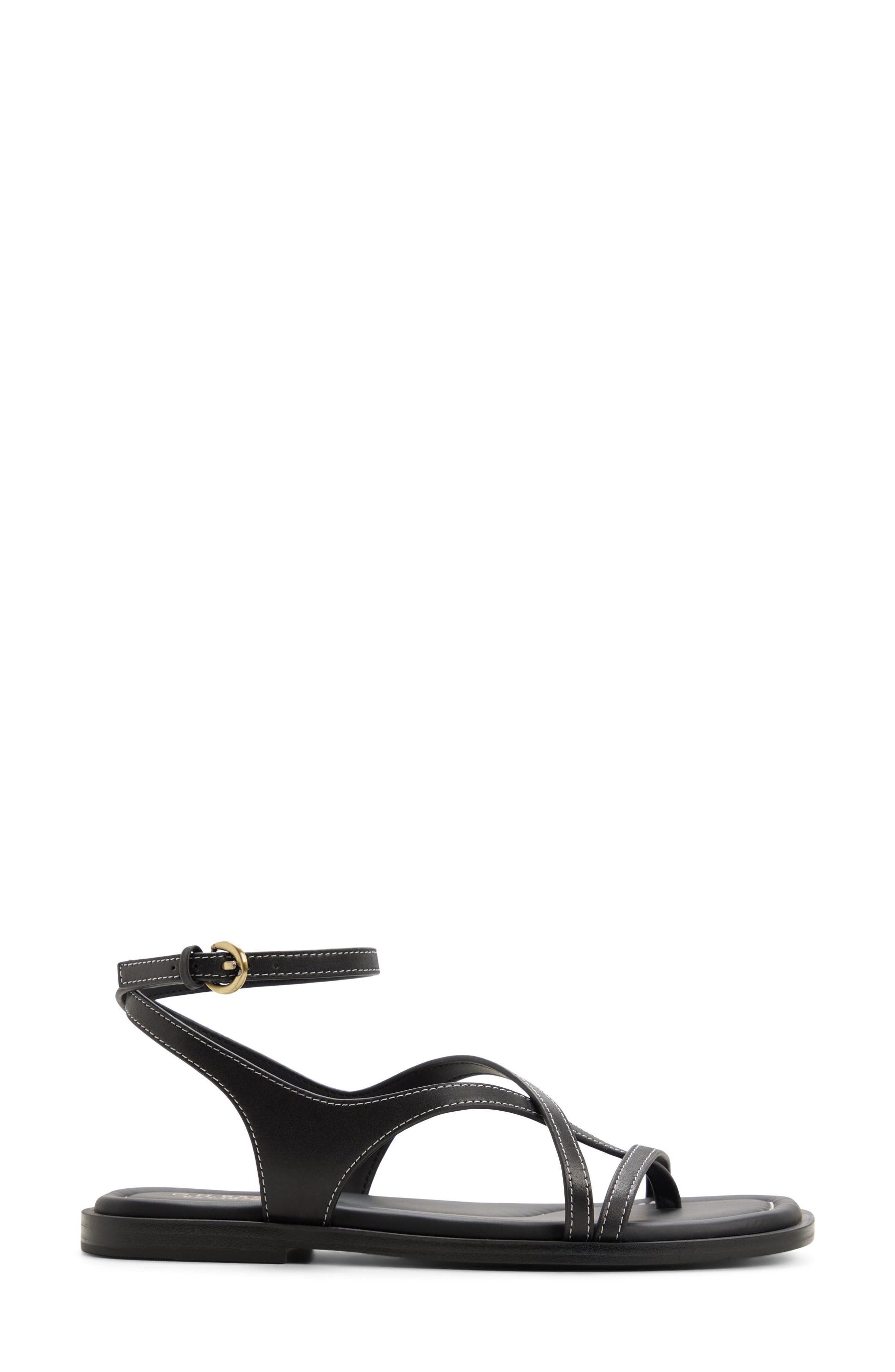 G.H.BASS Palmer Ankle Strap Sandal, Alternate, color, Black