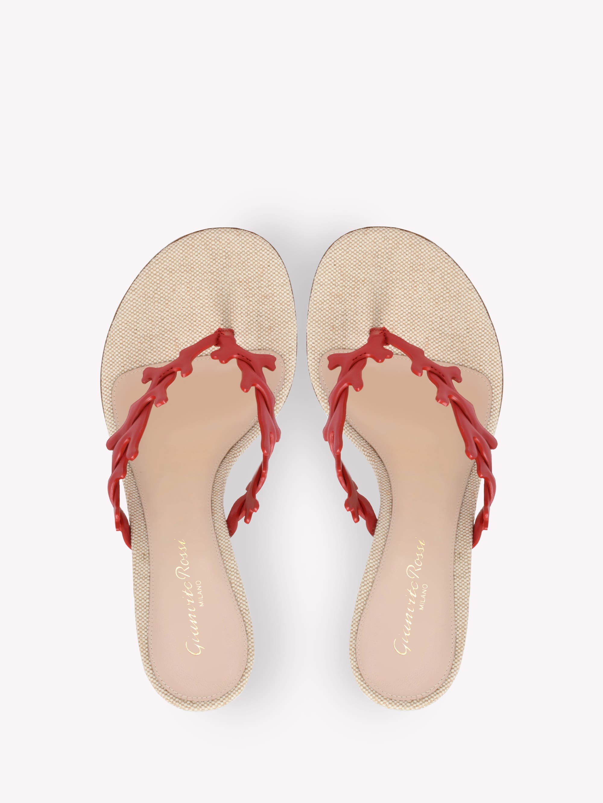 Gianvito Rossi Ocean Thong Sandal, Alternate, color, Red Nappa