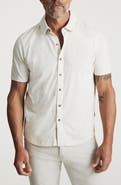 34 Heritage Short Sleeve Slub Cotton Jersey Button-Up Shirt