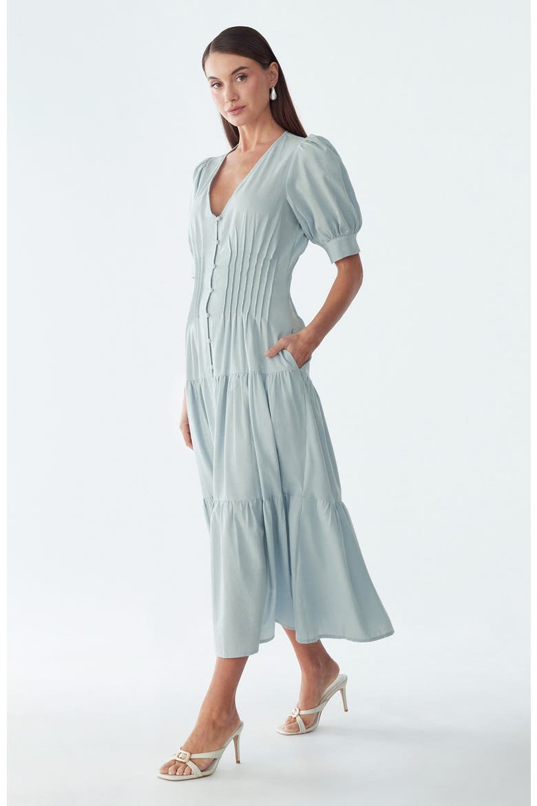 Apple Midi Dress, Alternate, color, Sky Blue