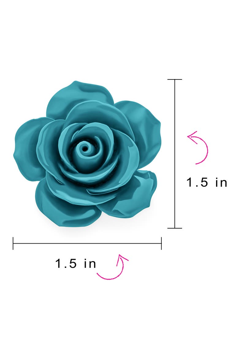 Set of 3 Romantic Floral Pins, Alternate, color, MULTICOLOR