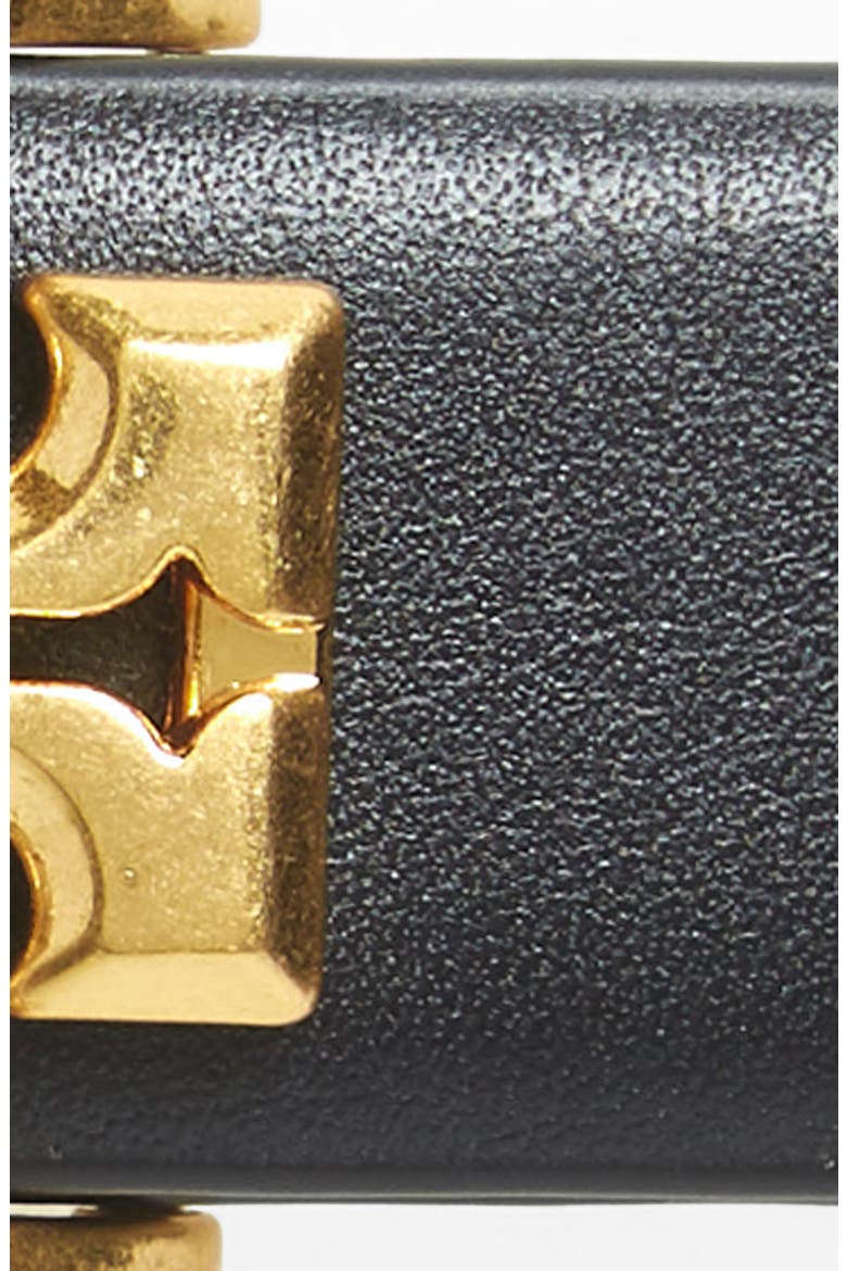 Kira Leather Belt, Alternate, color, BLACK/ GOLD