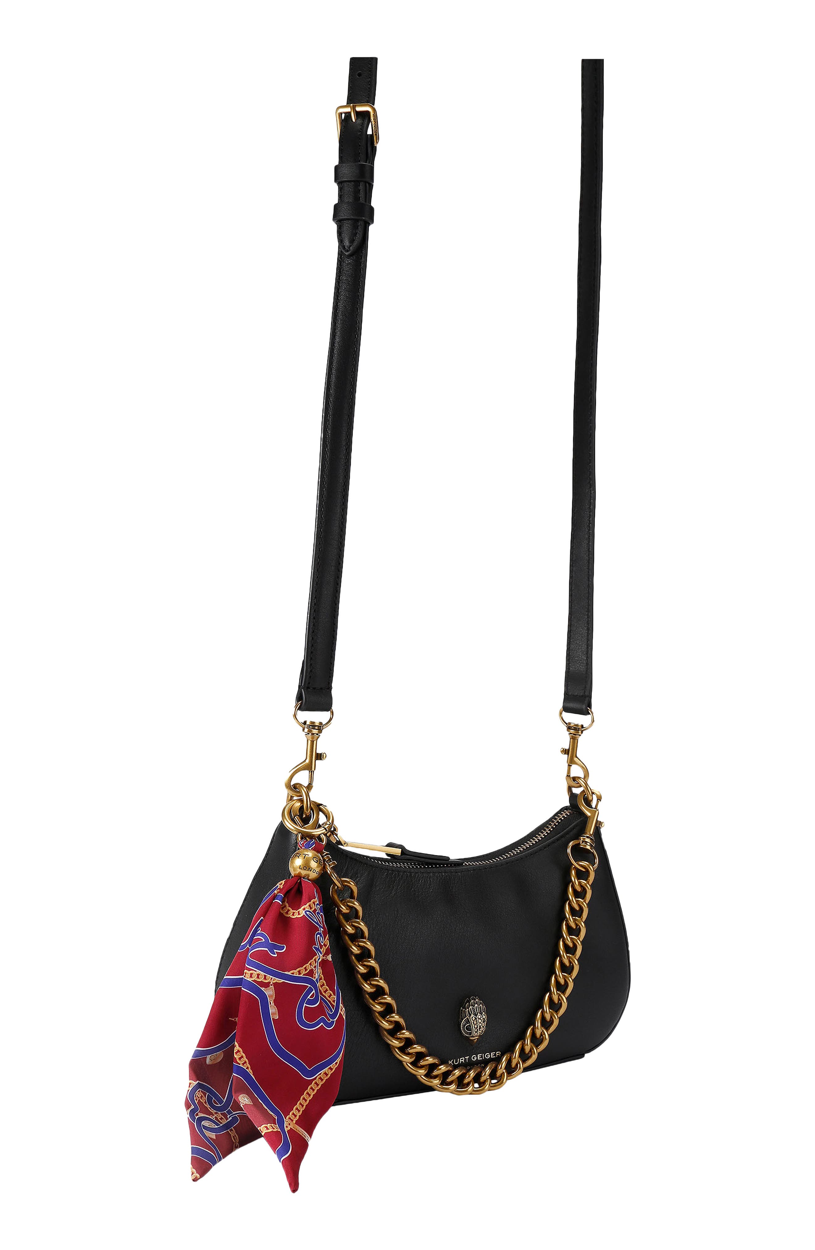 Kurt Geiger London Sloane Hobo Crossbody Bag, Alternate, color, Black