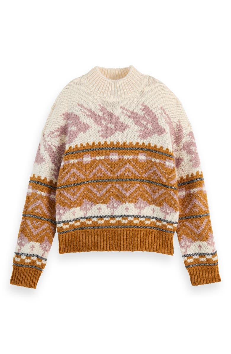 Scotch & Soda Fair Isle Metallic Sweater, Alternate, color, 