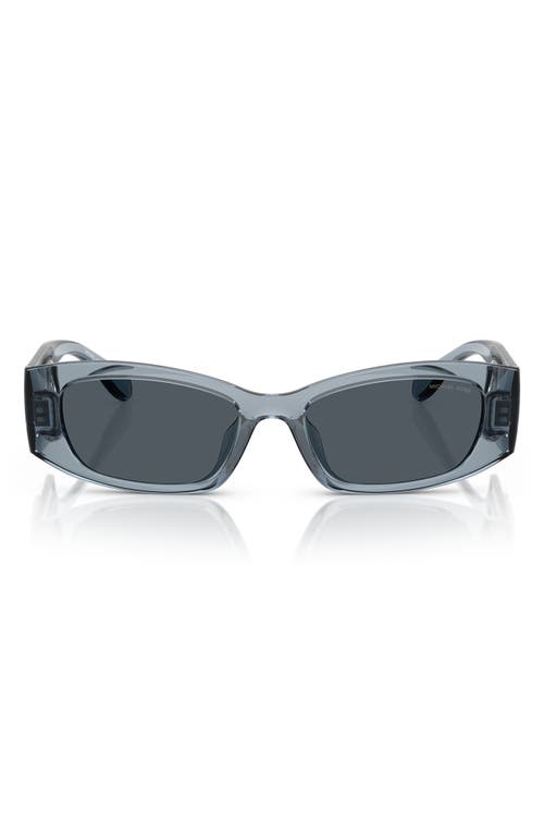 Michael Kors 52mm Rectangular Sunglasses In Blue