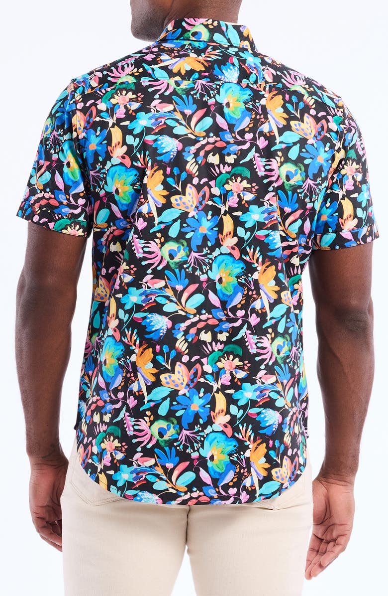 Robert Graham Vernon Short Sleeve Cotton Dress Shirt, Alternate, color, 