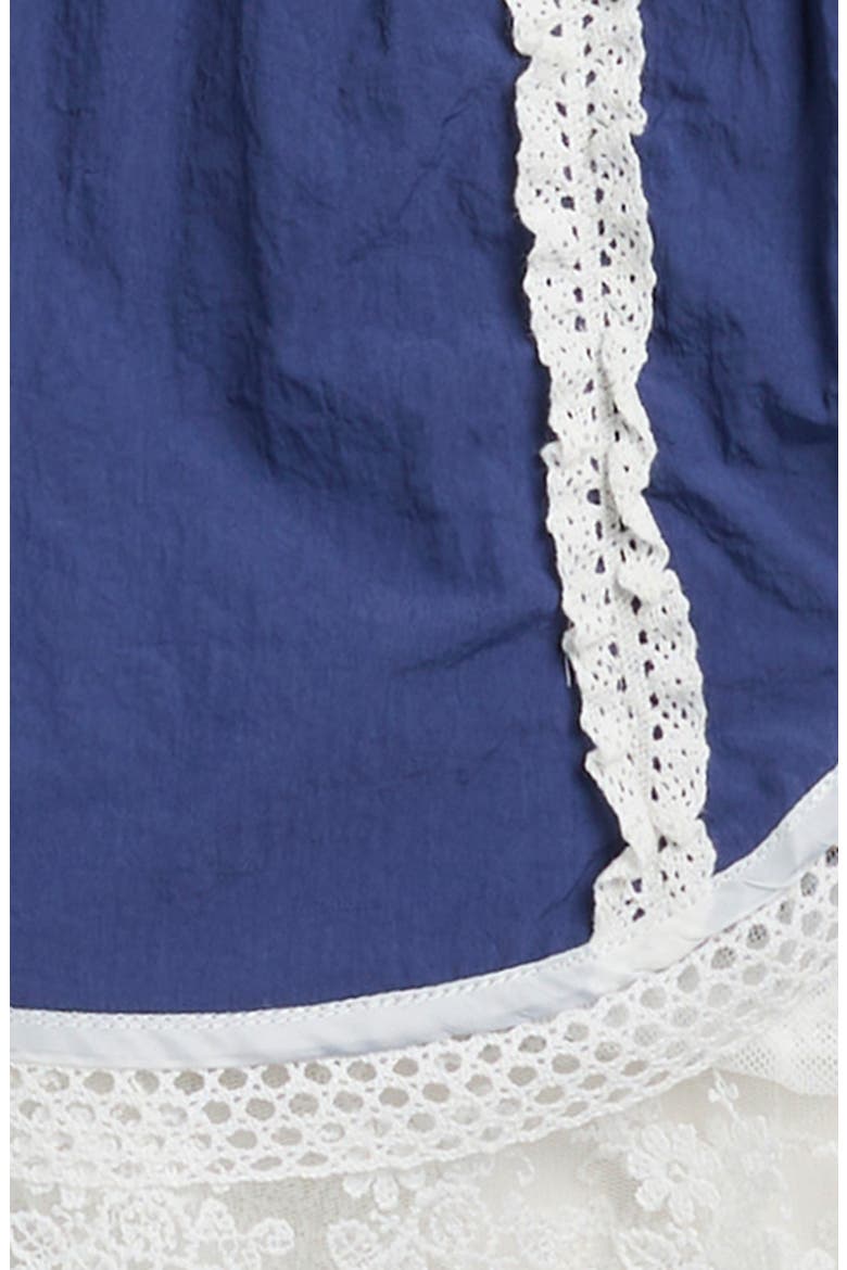 Kids' Lace Athletic Shorts, Alternate, color, NAVY