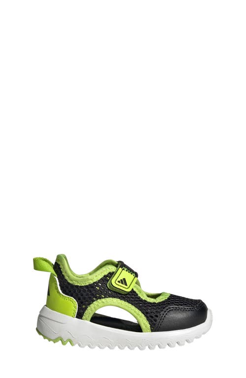 Adidas Originals Adidas Kids' Summerflex Sandal In Black/solar Slime/white
