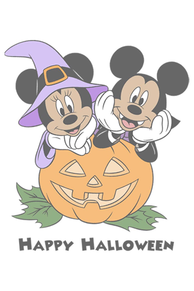 Boy's Disney Halloween Vampire Mickey & Minnie T-Shirt, Alternate, color, White