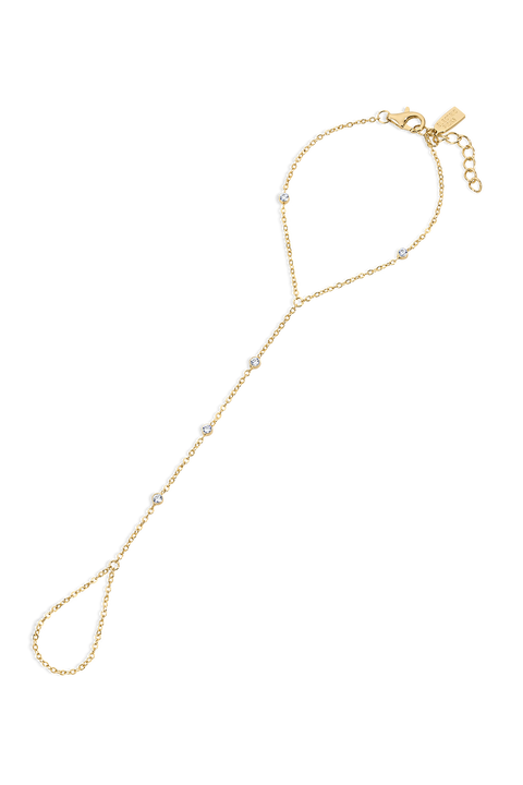 Starlet Crystal CZ Hand Chain Bracelet