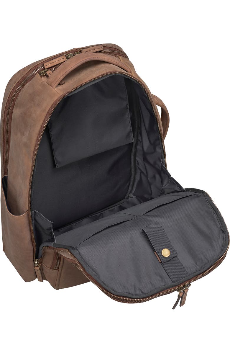 Johnston & Murphy Leather Backpack, Alternate, color,