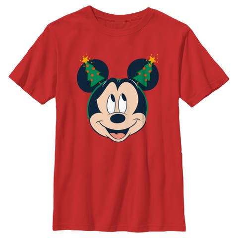 Boy's Mickey & Friends Christmas Tree Ears  Graphic T-Shirt