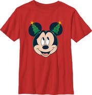 Mickey & Friends Boy's Mickey & Friends Christmas Tree Ears  Graphic T-Shirt