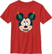 Mickey & Friends Boy's Mickey & Friends Christmas Tree Ears  Graphic T-Shirt