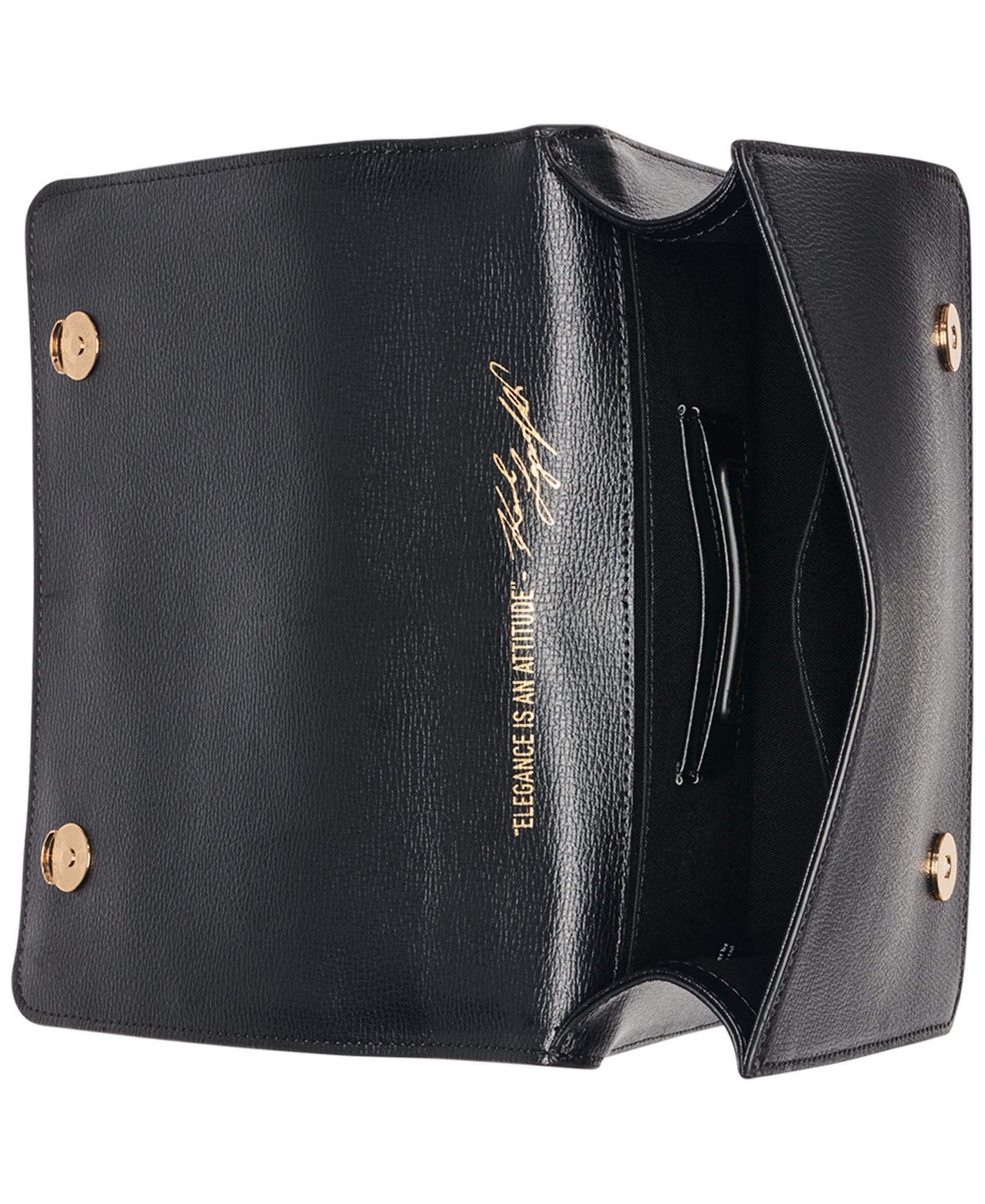 KARL LAGERFELD PARIS Simone Crossbody, Alternate, color, Black/Gold