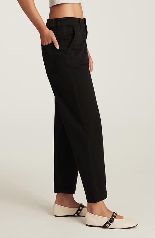 Mavi Jeans Lauren High Waist Casual Stretch Twill Pants In Black
