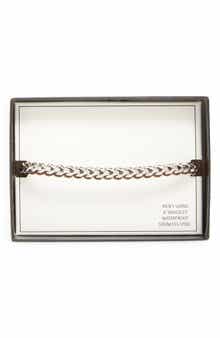 NORDSTROM RACK Men's Cord & Chain Bracelet