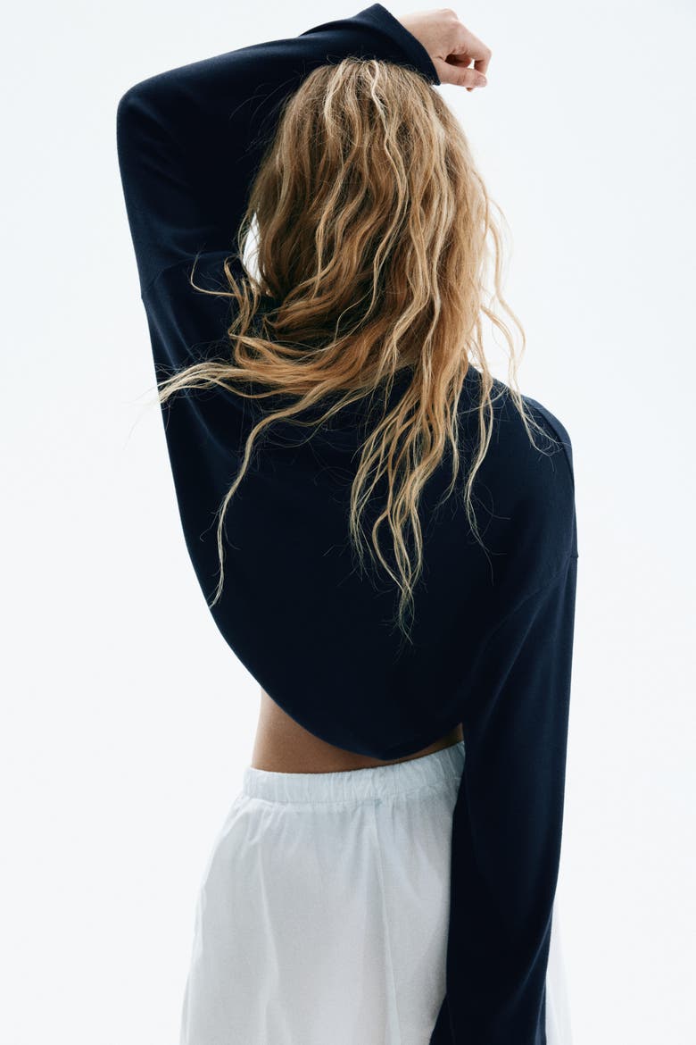 Oversized Top, Alternate, color, Navy blue