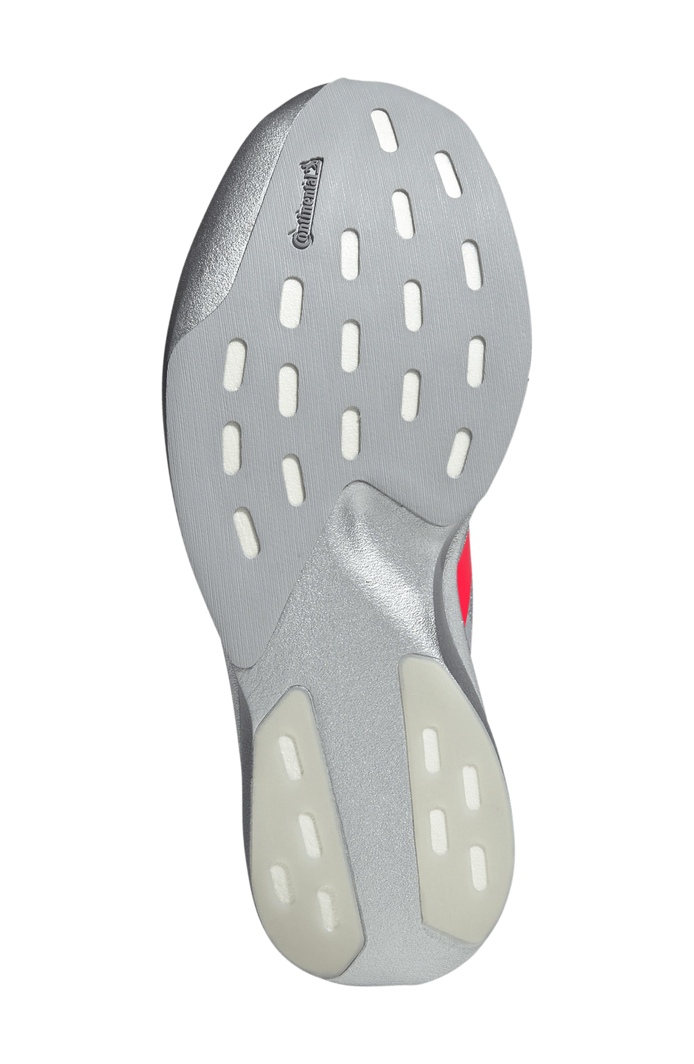 Adizero Evo SL Running Shoe, Alternate, color, SILVER METALLIC / RED / IRON