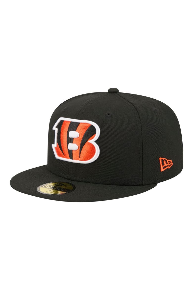 Men's New Era Black Cincinnati Bengals 59FIFTY Fitted Hat, Main, color, Black