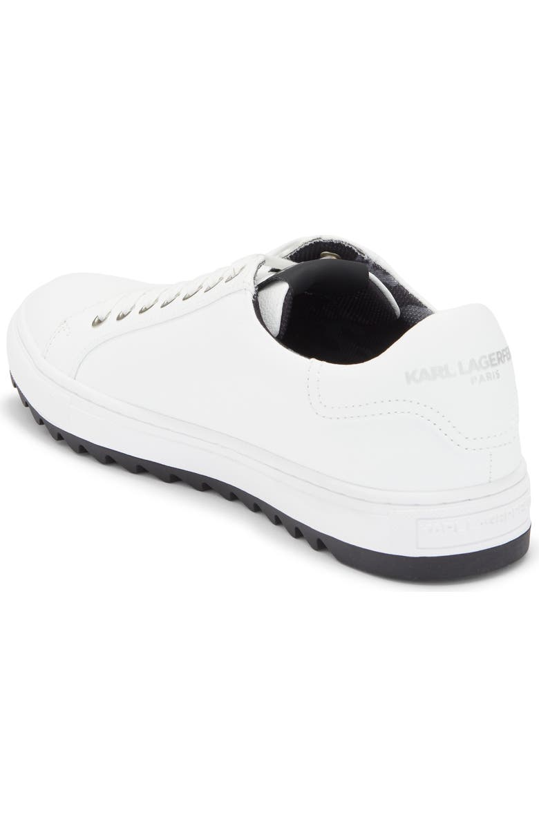 KARL LAGERFELD PARIS Leather Low Top Sneaker, Alternate, color, White